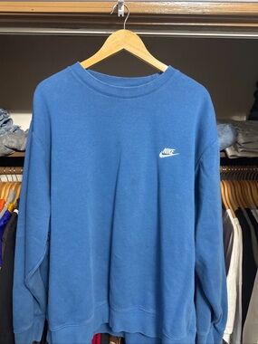 Vintage 2010 Nike Spell Out Swoosh Blue 2XLarge Sweatshirt